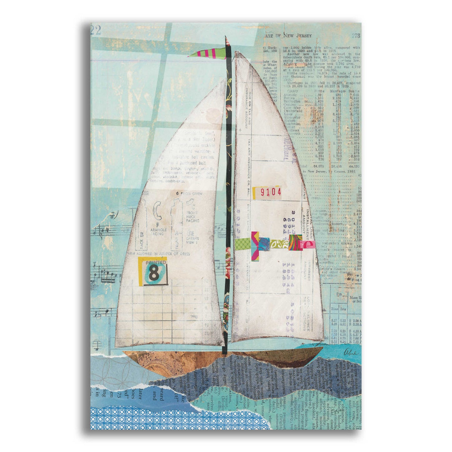 Epic Art 'At the Regatta I' by Courtney Prahl, Acrylic Glass Wall Art,12x16