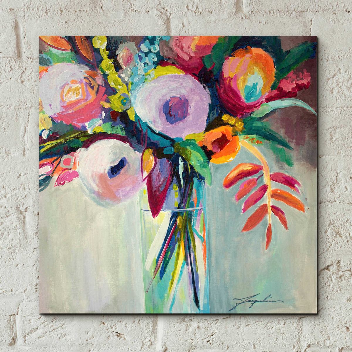 Epic Art 'Ode to Summer 7' by Jacqueline Brewer, Acrylic Glass Wall Art,12x12