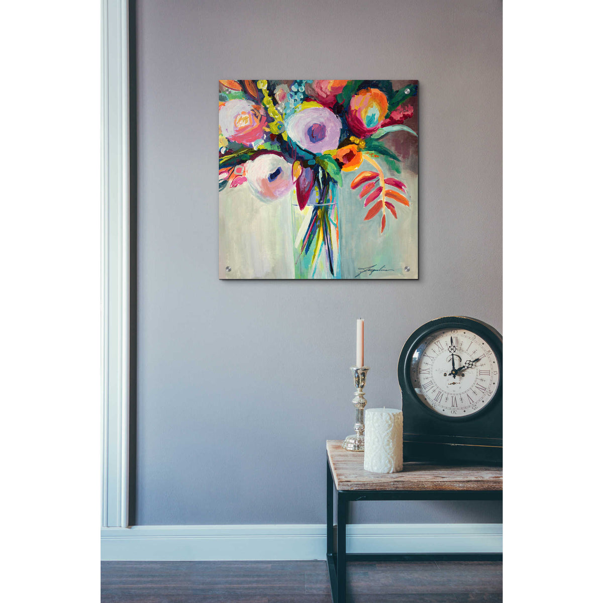 Epic Art 'Ode to Summer 7' by Jacqueline Brewer, Acrylic Glass Wall Art,24x24