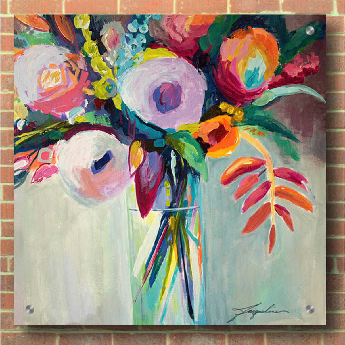 Epic Art 'Ode to Summer 7' by Jacqueline Brewer, Acrylic Glass Wall Art,36x36