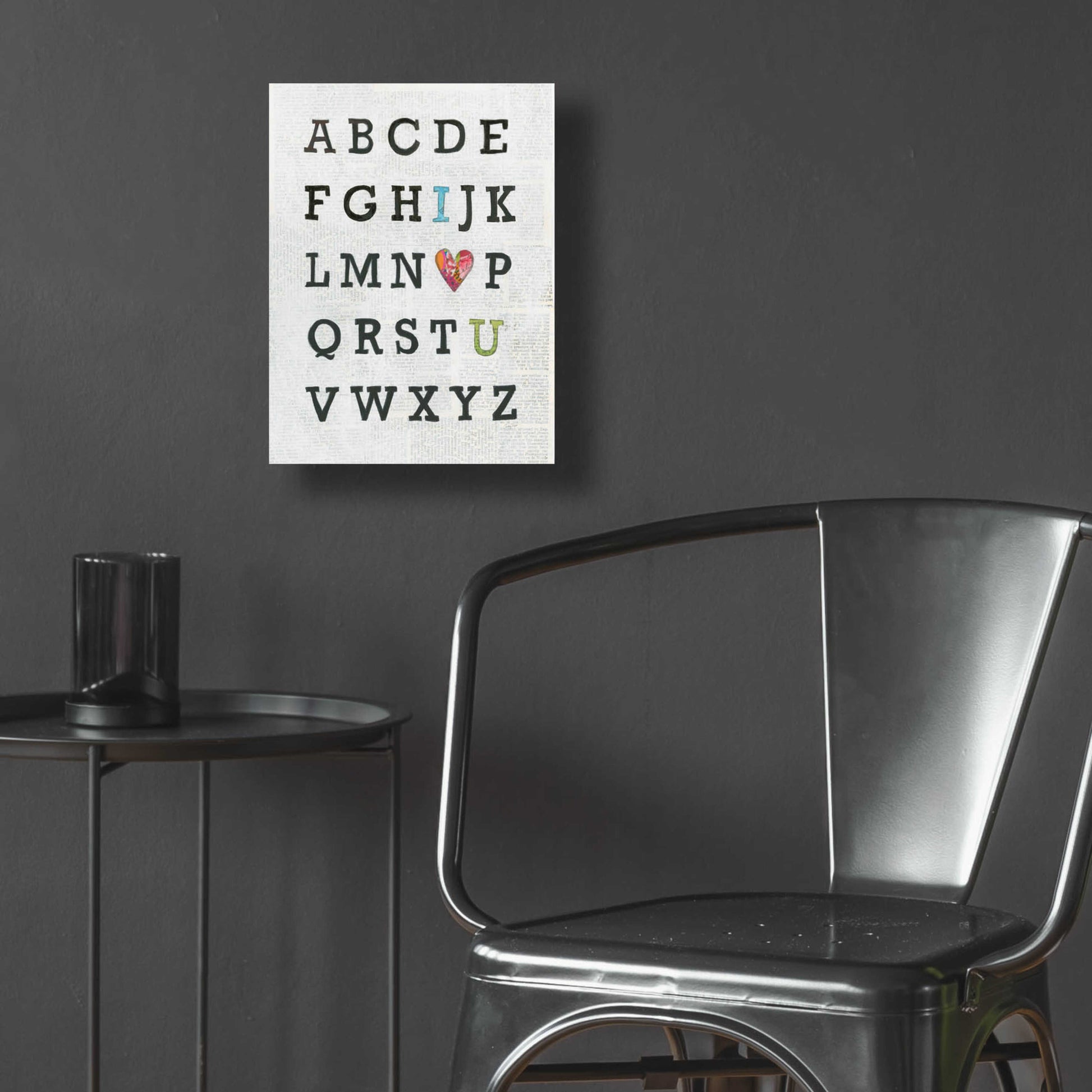 Epic Art 'Alphabet on Print' by Courtney Prahl, Acrylic Glass Wall Art,12x16