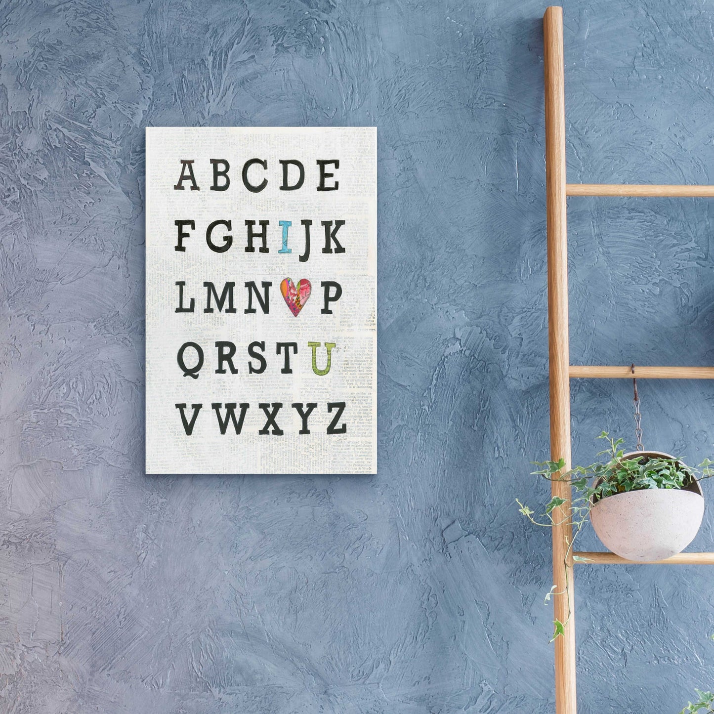 Epic Art 'Alphabet on Print' by Courtney Prahl, Acrylic Glass Wall Art,16x24