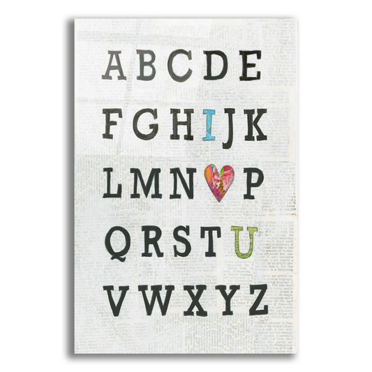 Epic Art 'Alphabet on Print' by Courtney Prahl, Acrylic Glass Wall Art