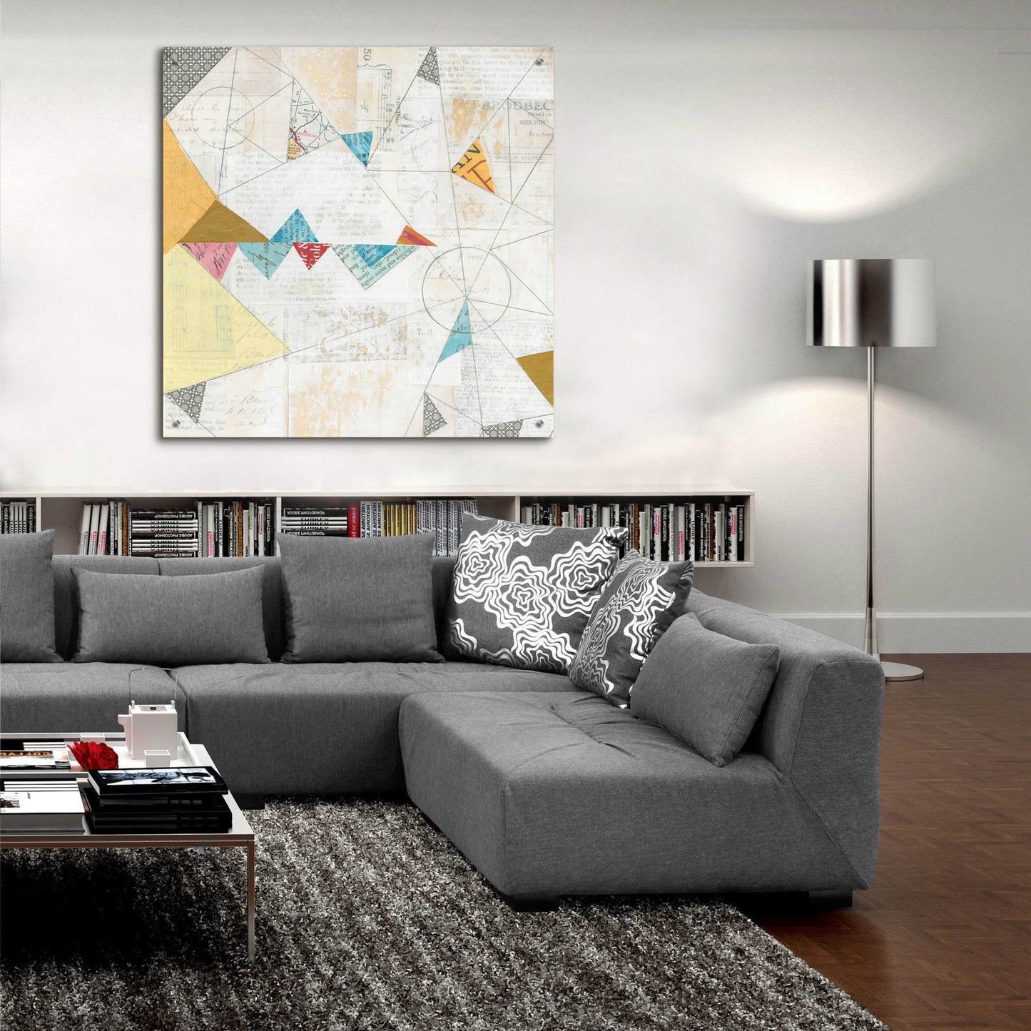 Epic Art 'Map Collage Crop' by Courtney Prahl, Acrylic Glass Wall Art,36x36