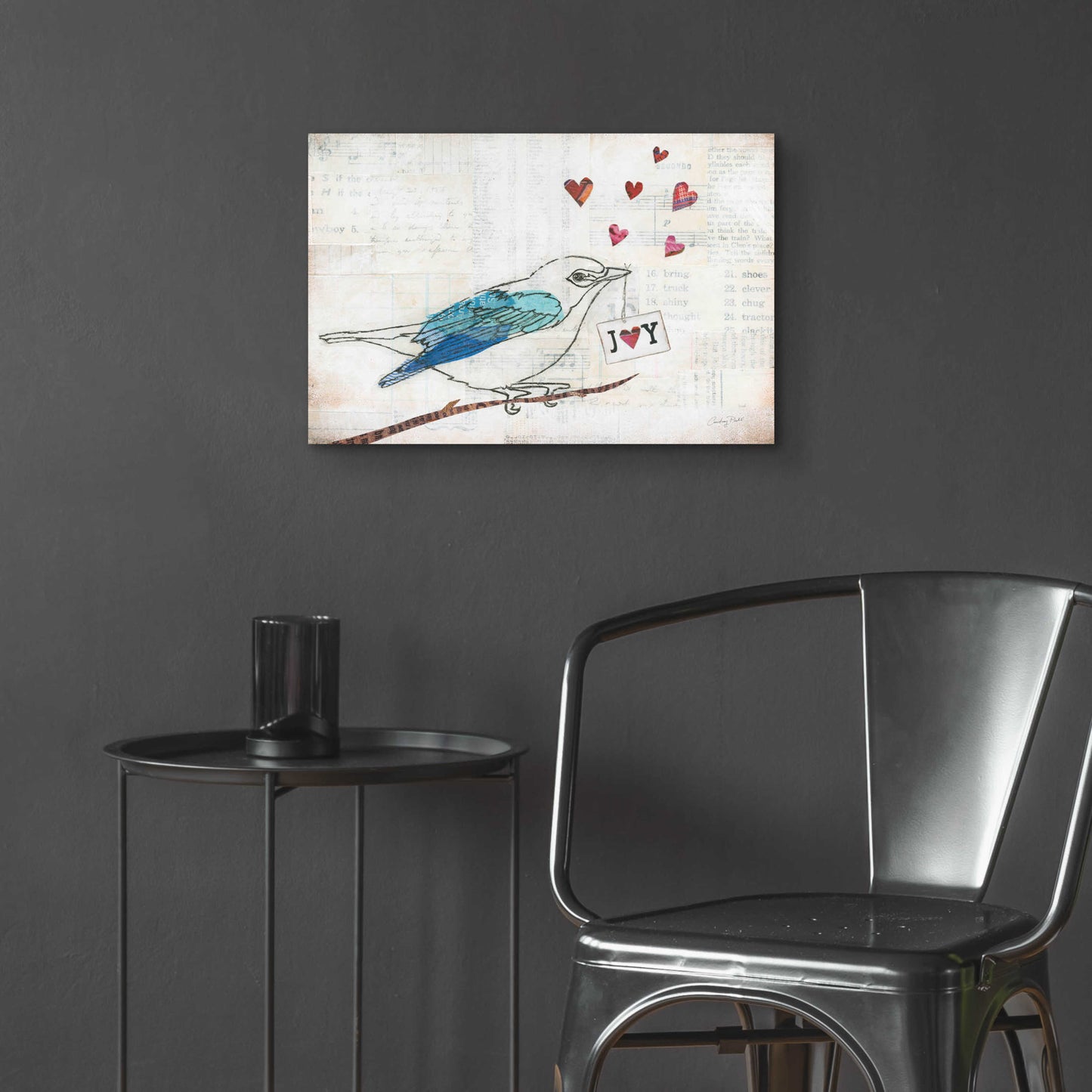 Epic Art 'Love Birds I Joy' by Courtney Prahl, Acrylic Glass Wall Art,24x16