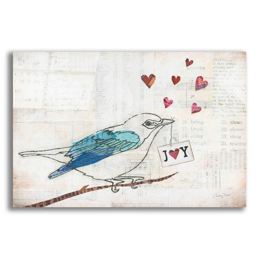 Epic Art 'Love Birds I Joy' by Courtney Prahl, Acrylic Glass Wall Art