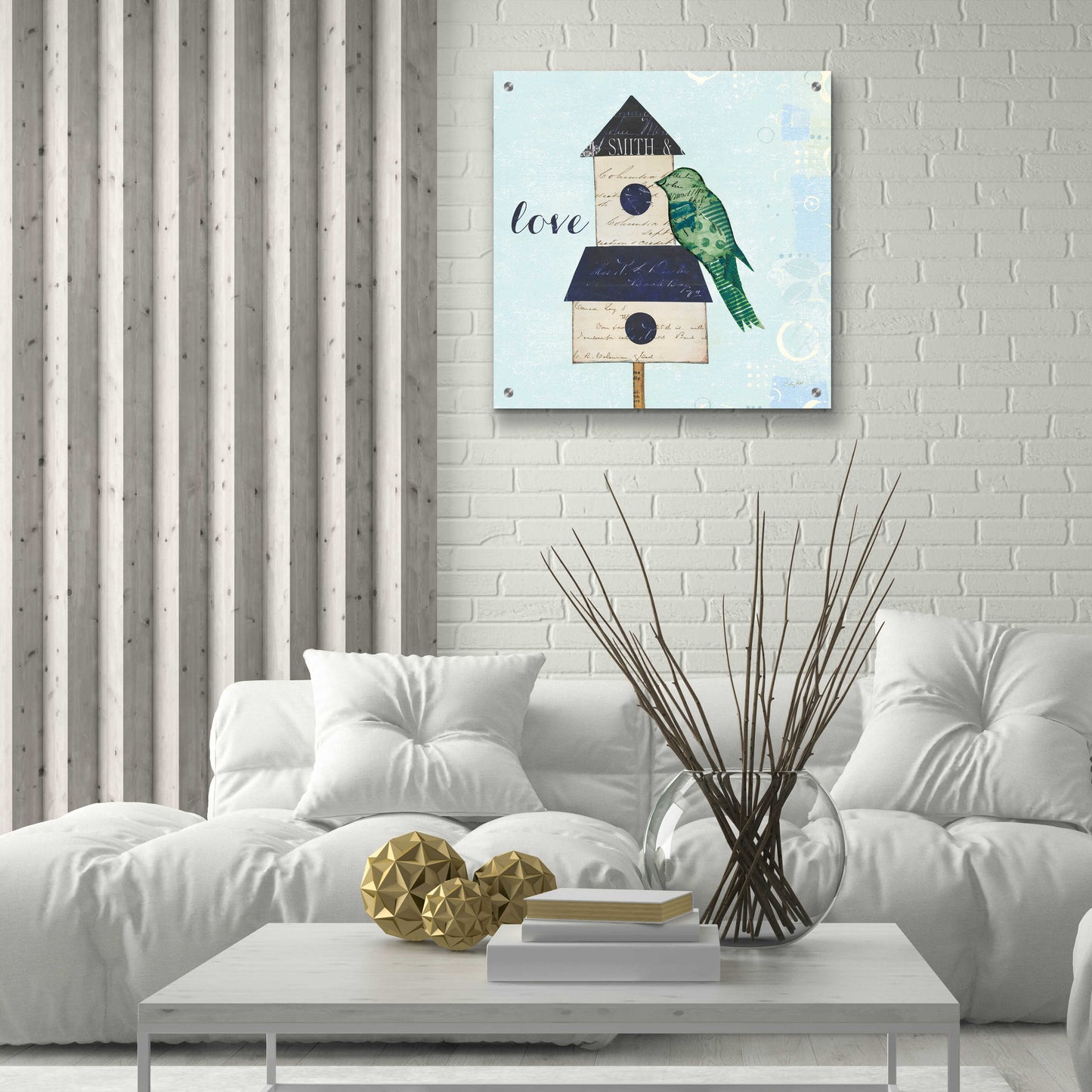 Epic Art 'At Home IV Love' by Courtney Prahl, Acrylic Glass Wall Art,24x24