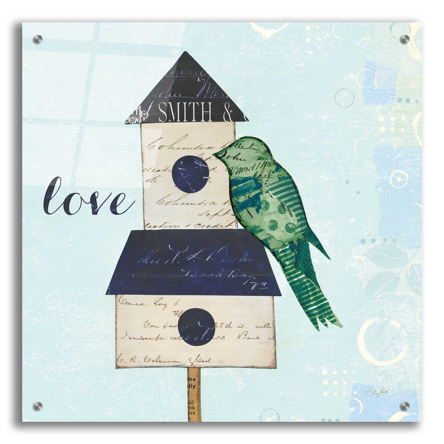 Epic Art 'At Home IV Love' by Courtney Prahl, Acrylic Glass Wall Art,24x24