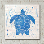 Epic Art 'Sea Creature Turtle Blue' by Courtney Prahl, Acrylic Glass Wall Art,12x12