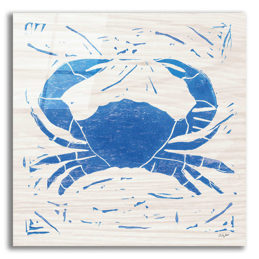 Epic Art 'Sea Creature Crab Blue' by Courtney Prahl, Acrylic Glass Wall Art