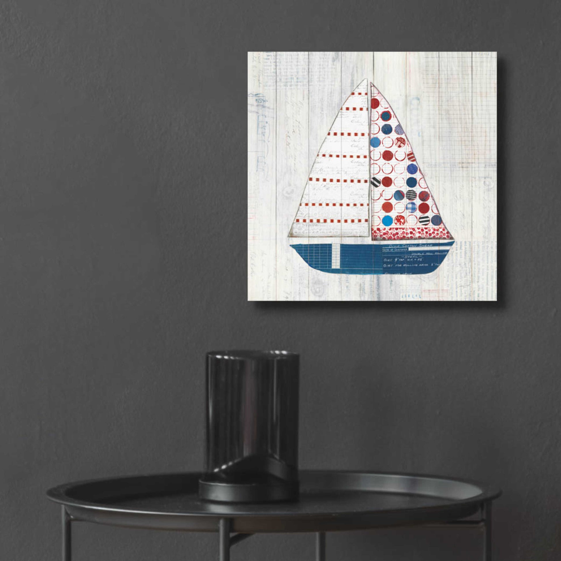 Epic Art 'Wind and Waves I Nautical' by Courtney Prahl, Acrylic Glass Wall Art,12x12