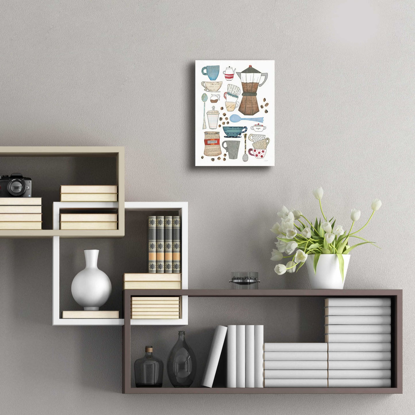 Epic Art 'Coffee Chart I v2' by Courtney Prahl, Acrylic Glass Wall Art,12x16