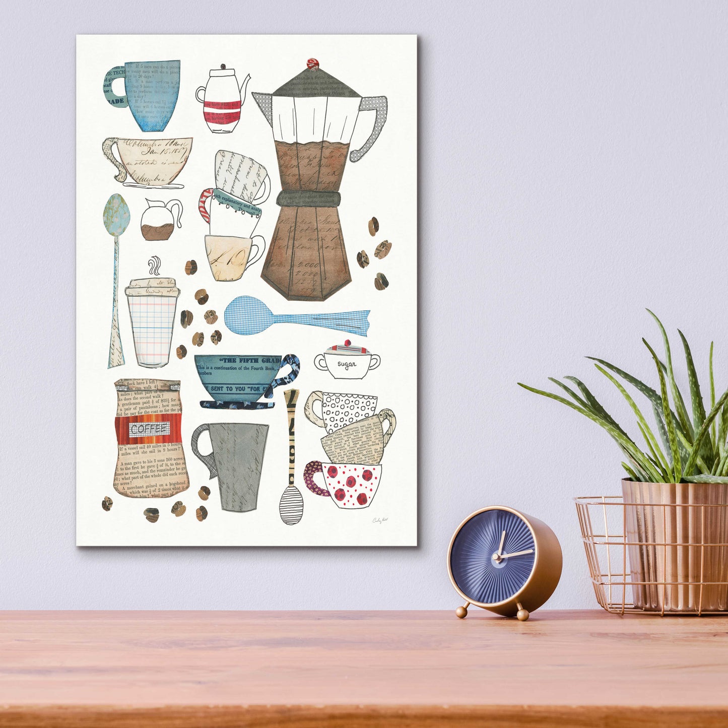 Epic Art 'Coffee Chart I v2' by Courtney Prahl, Acrylic Glass Wall Art,12x16