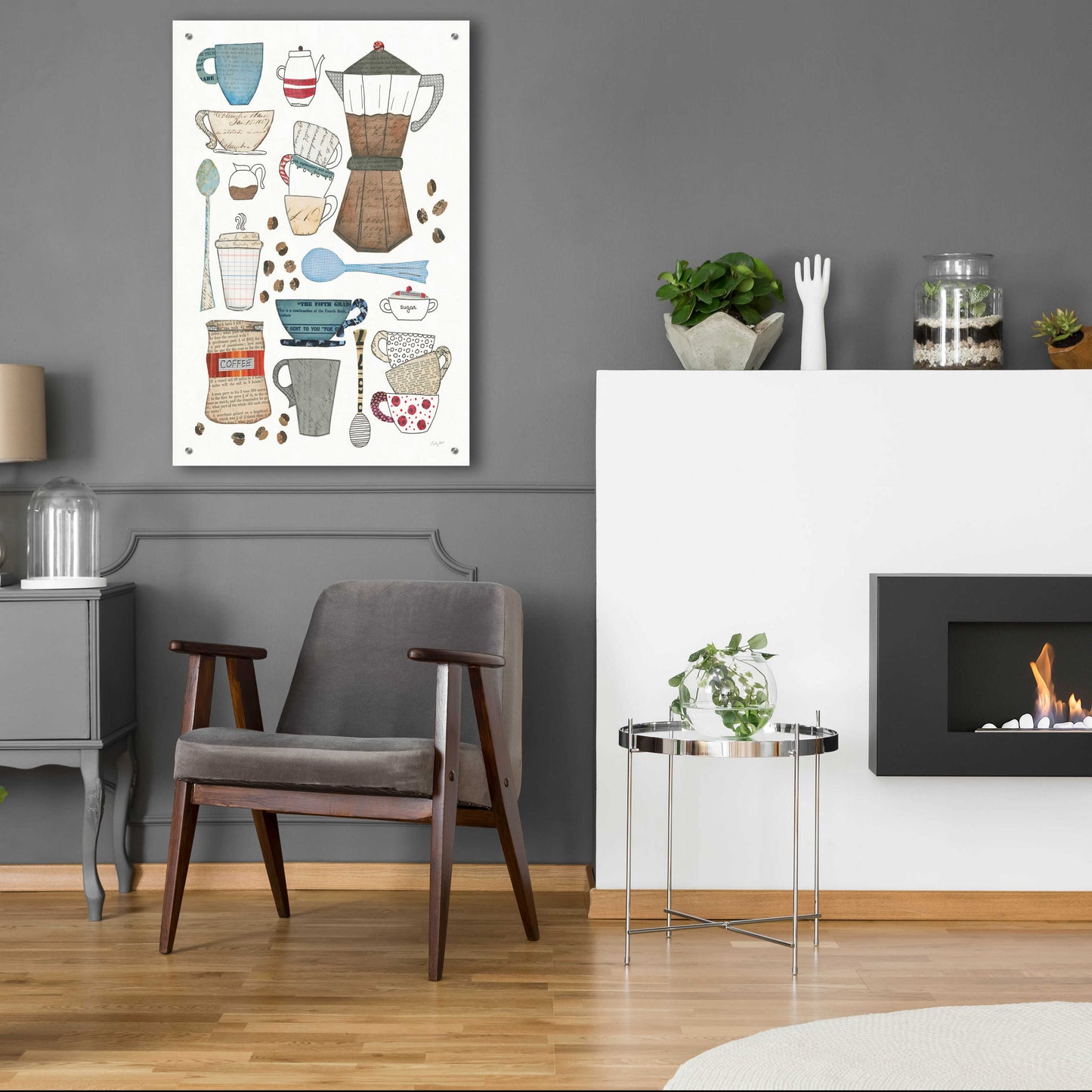 Epic Art 'Coffee Chart I v2' by Courtney Prahl, Acrylic Glass Wall Art,24x36