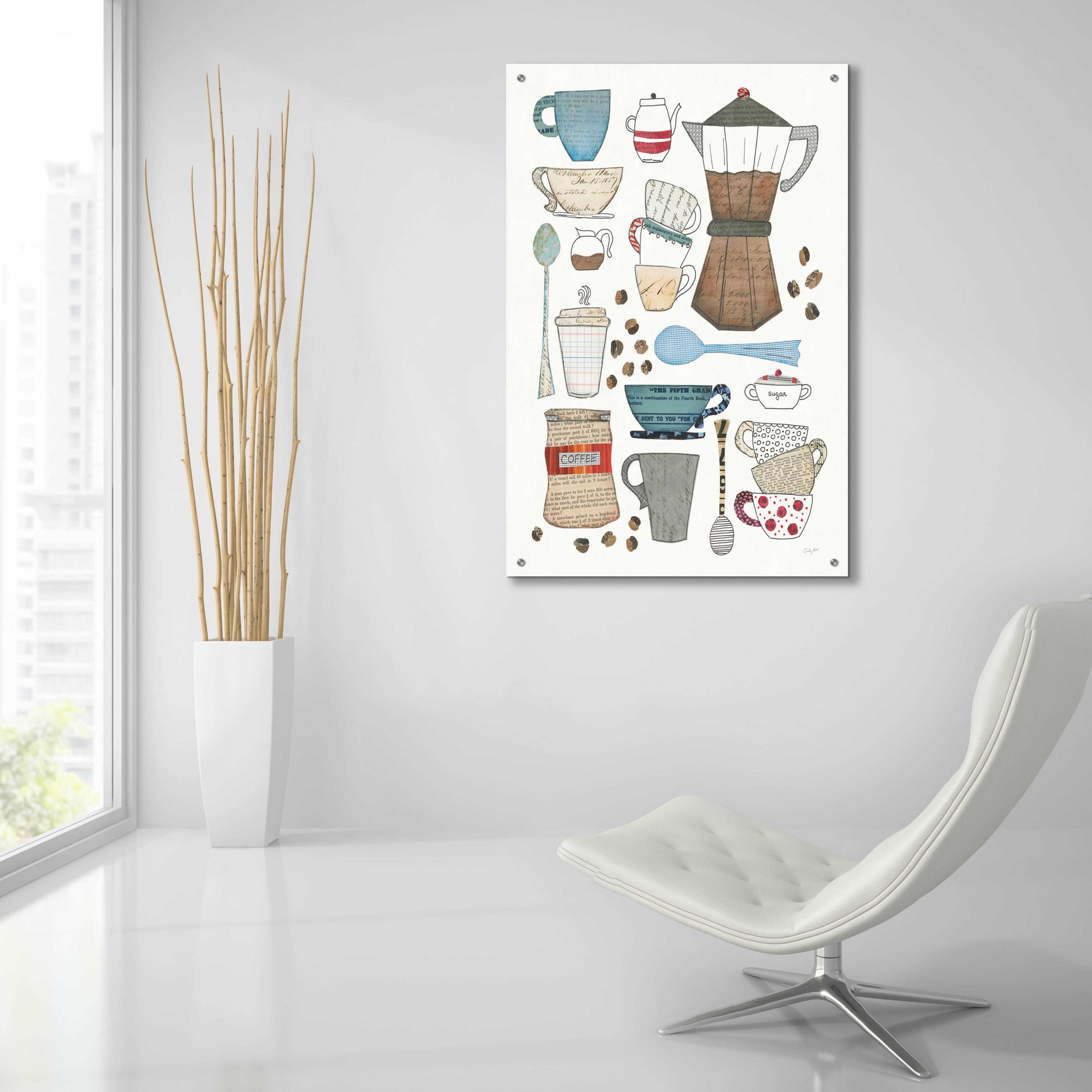 Epic Art 'Coffee Chart I v2' by Courtney Prahl, Acrylic Glass Wall Art,24x36