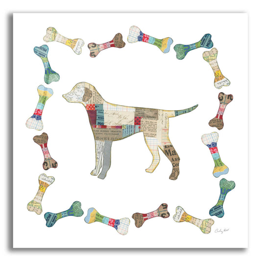 Epic Art 'Good Dog II Sq with Border' by Courtney Prahl, Acrylic Glass Wall Art