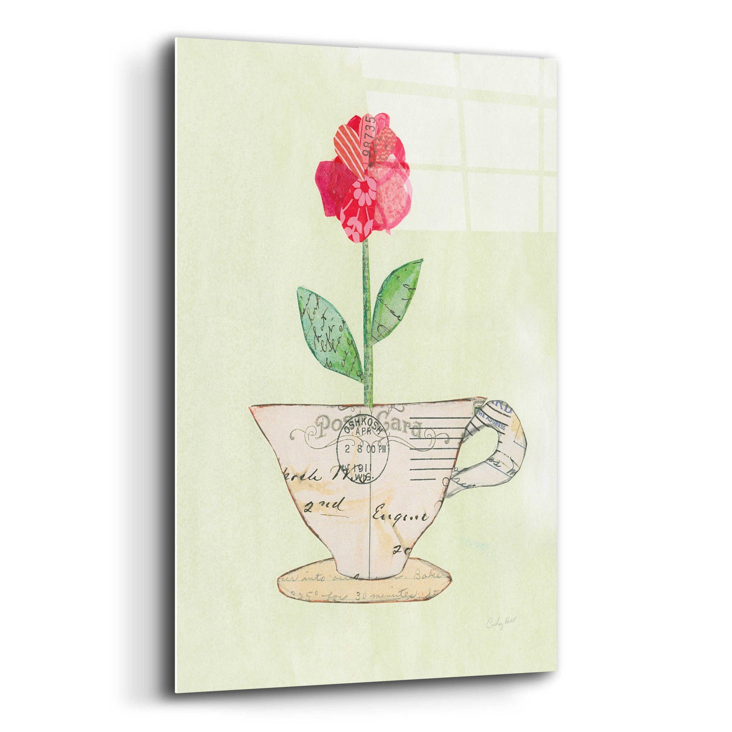 Epic Art 'Teacup Floral I' by Courtney Prahl, Acrylic Glass Wall Art,12x16