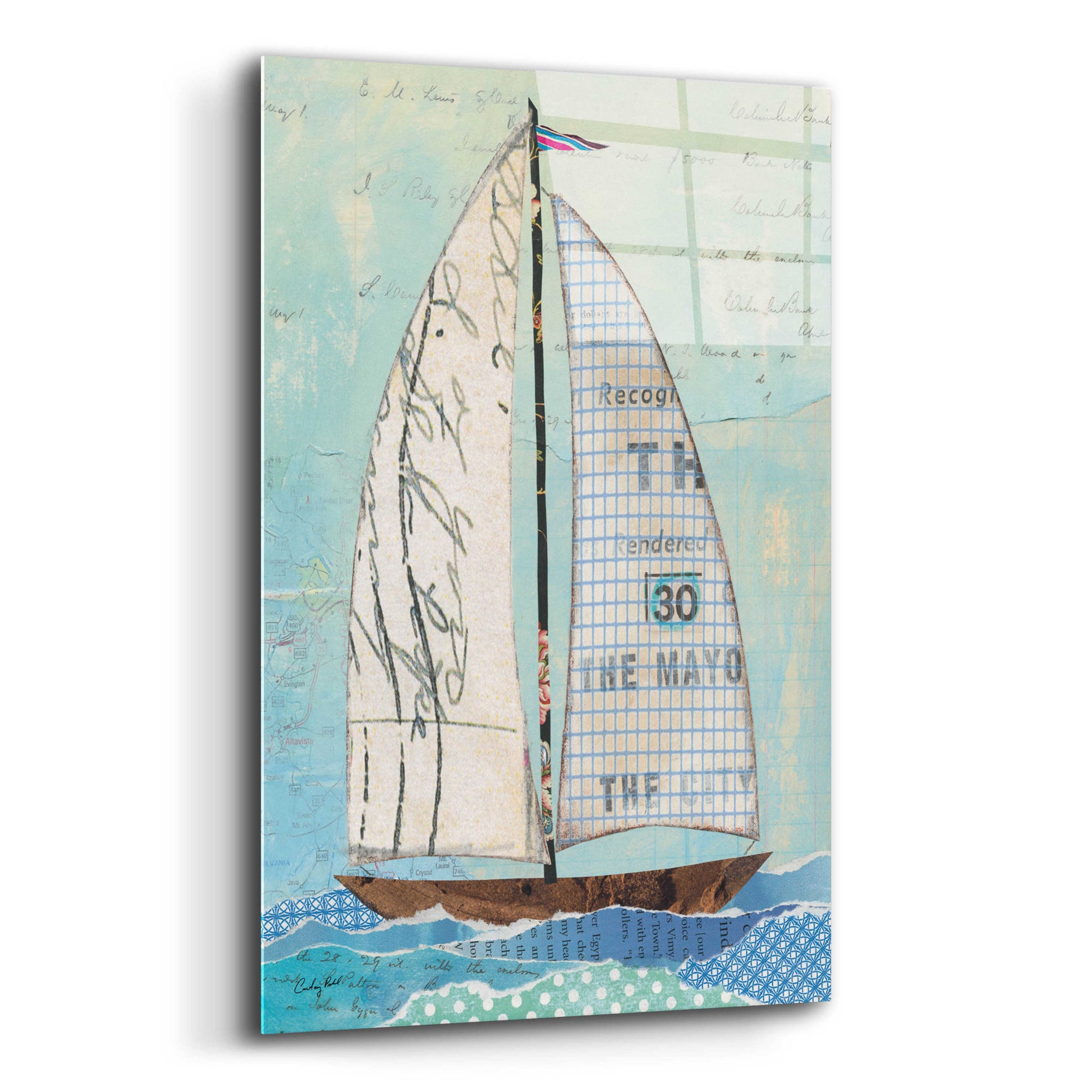 Epic Art 'At the Regatta III Sail' by Courtney Prahl, Acrylic Glass Wall Art,12x16