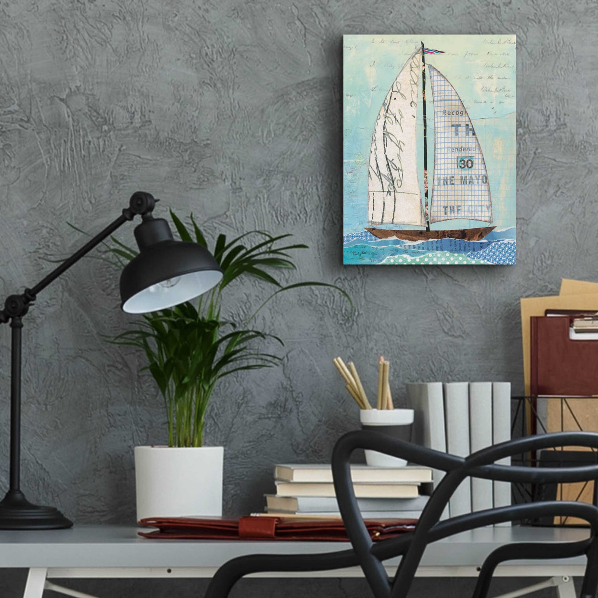 Epic Art 'At the Regatta III Sail' by Courtney Prahl, Acrylic Glass Wall Art,12x16