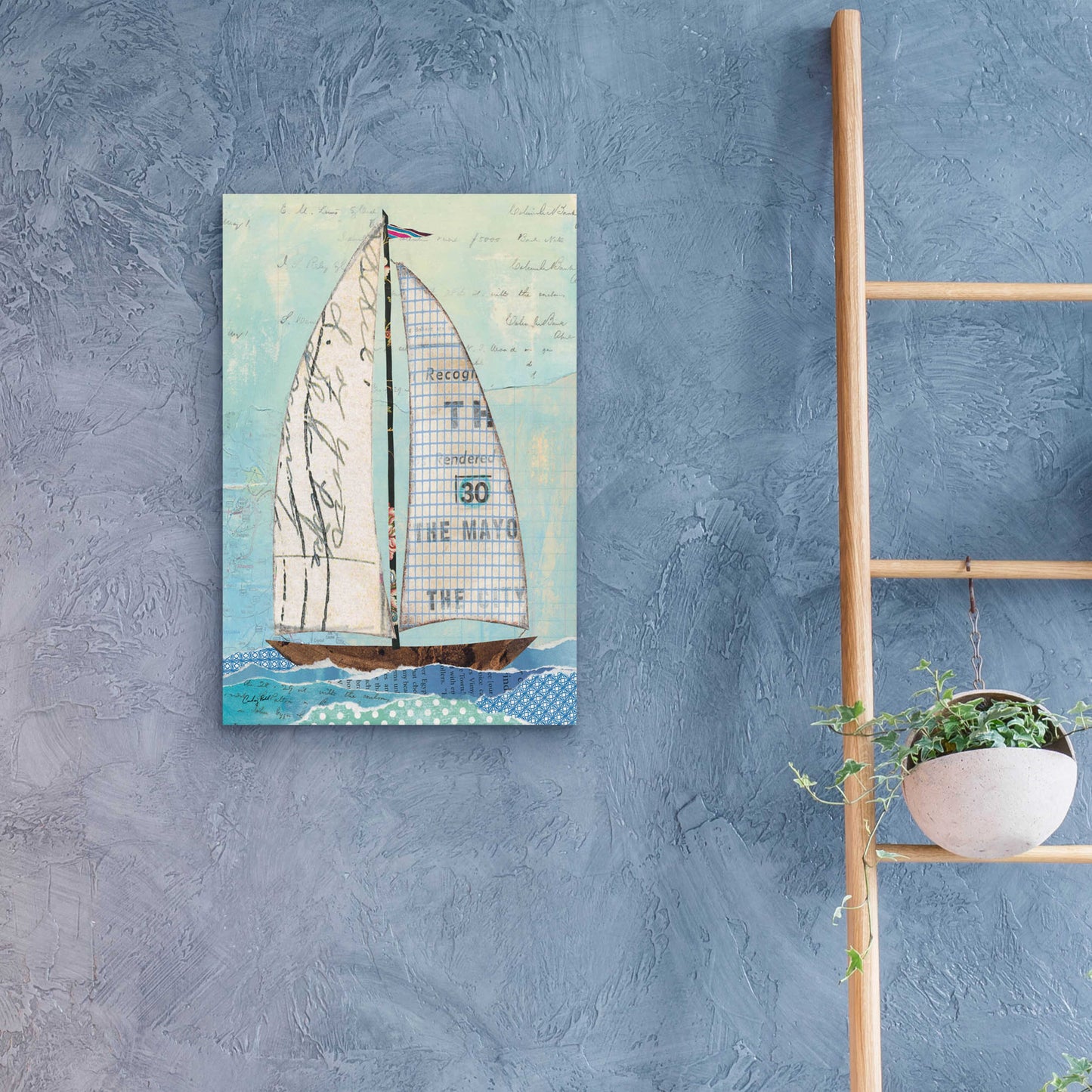 Epic Art 'At the Regatta III Sail' by Courtney Prahl, Acrylic Glass Wall Art,16x24