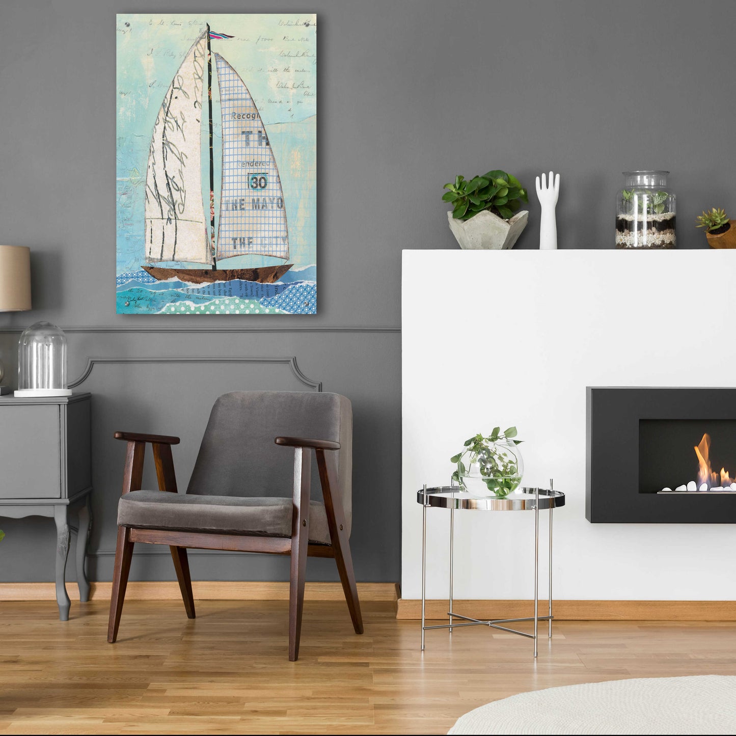 Epic Art 'At the Regatta III Sail' by Courtney Prahl, Acrylic Glass Wall Art,24x36