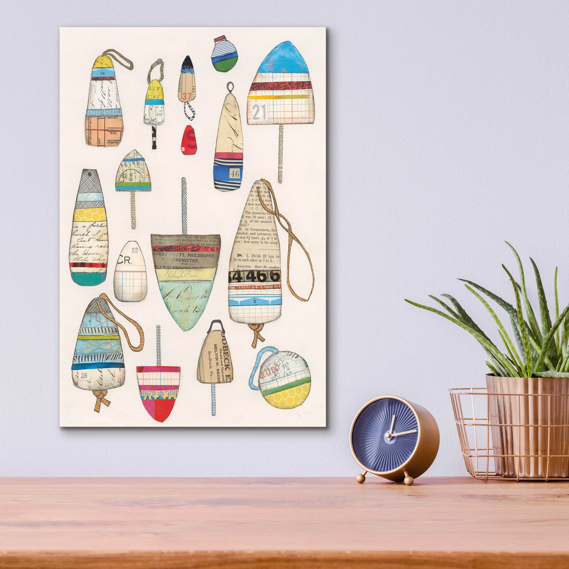 Epic Art 'Lobster Buoys' by Courtney Prahl, Acrylic Glass Wall Art,12x16