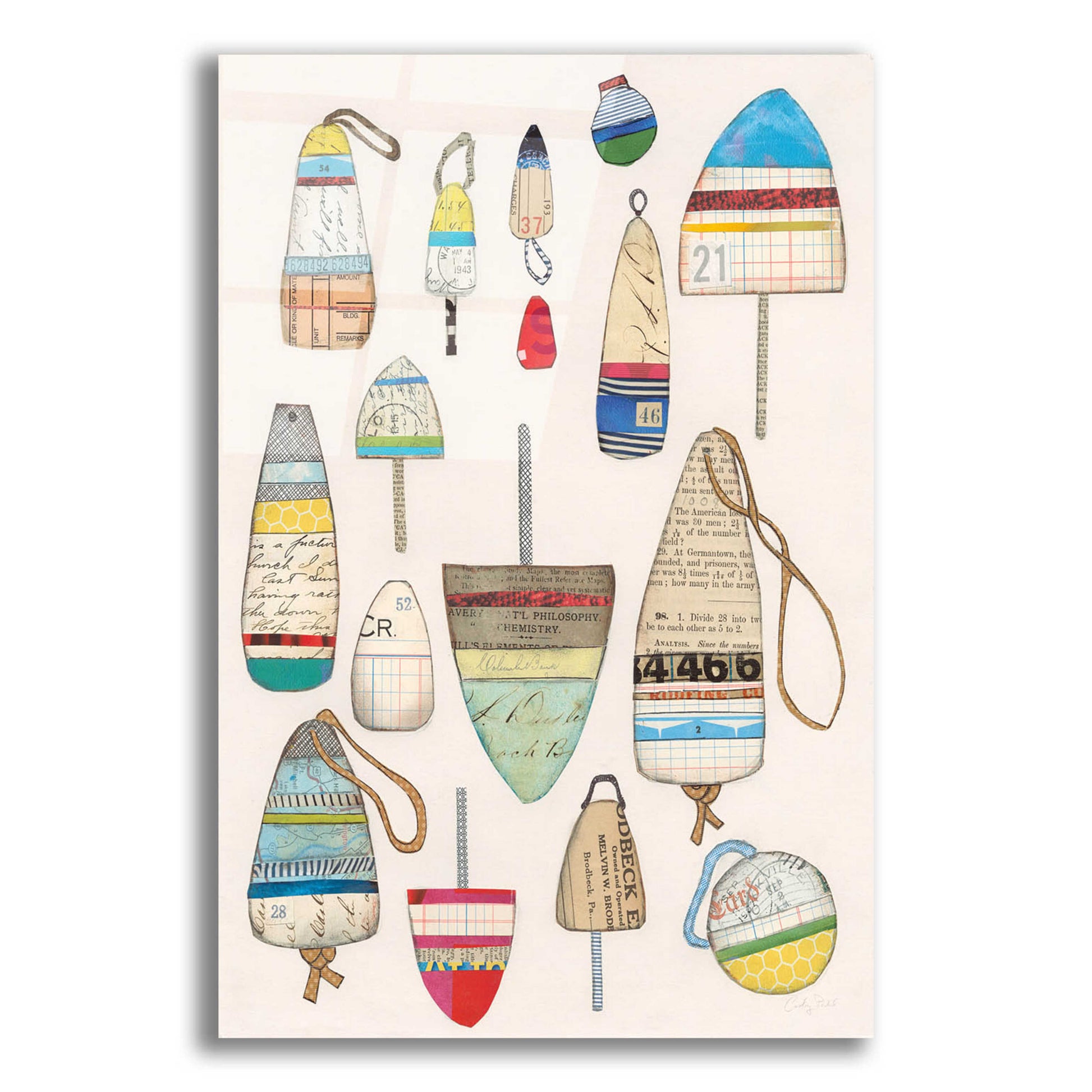 Epic Art 'Lobster Buoys' by Courtney Prahl, Acrylic Glass Wall Art,12x16