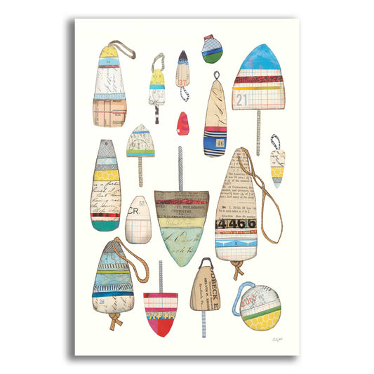 Epic Art 'Lobster Buoys on White' by Courtney Prahl, Acrylic Glass Wall Art