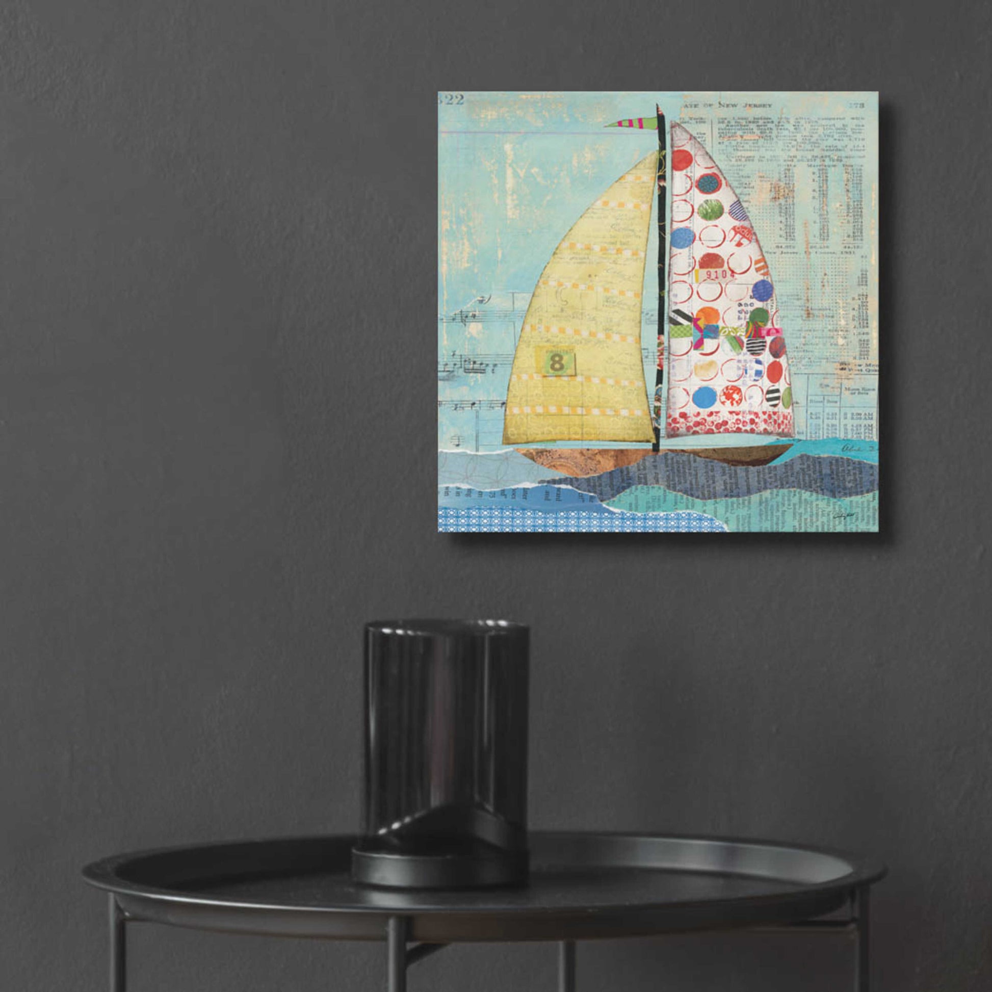 Epic Art 'At the Regatta I Sail Sq' by Courtney Prahl, Acrylic Glass Wall Art,12x12