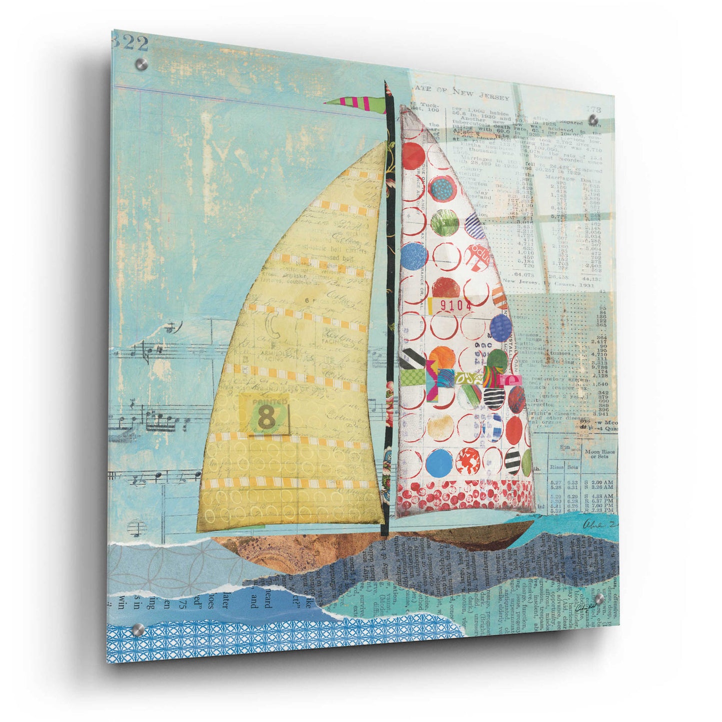 Epic Art 'At the Regatta I Sail Sq' by Courtney Prahl, Acrylic Glass Wall Art,24x24