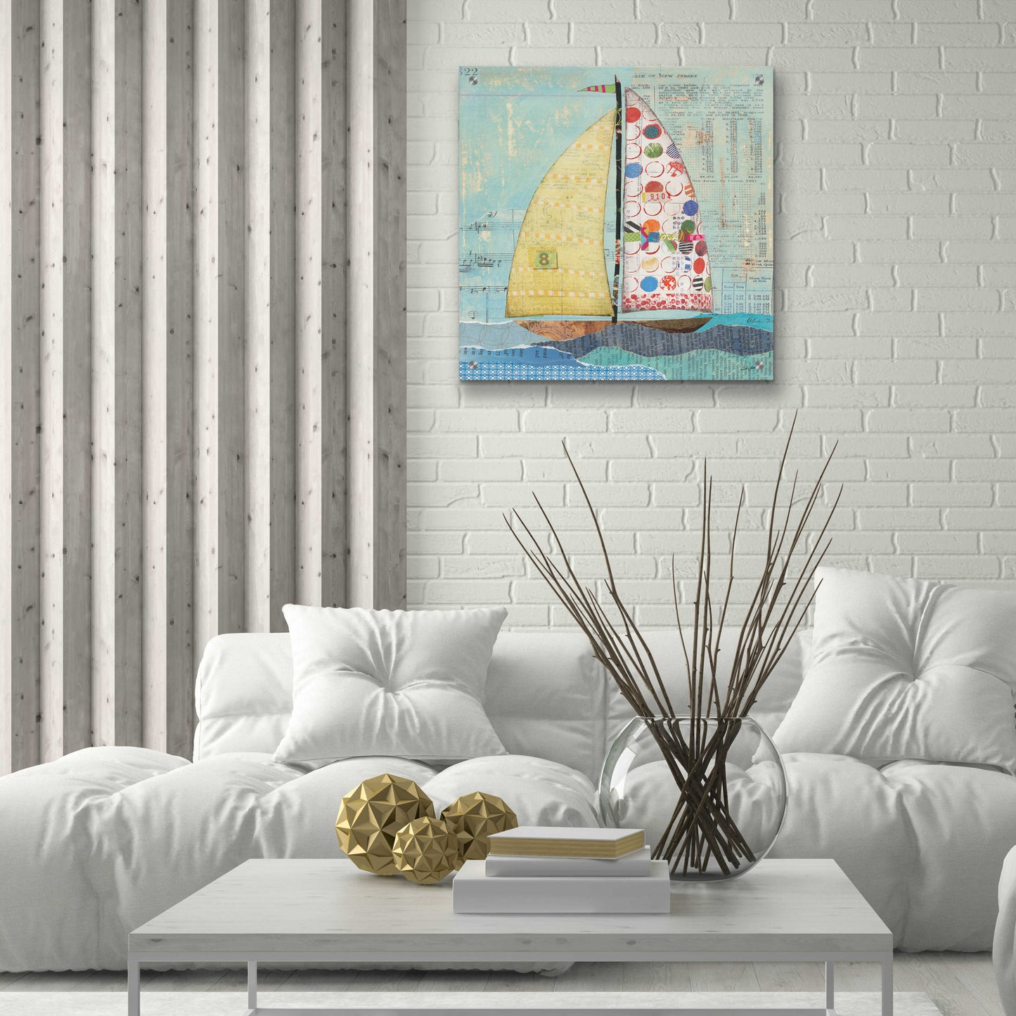 Epic Art 'At the Regatta I Sail Sq' by Courtney Prahl, Acrylic Glass Wall Art,24x24