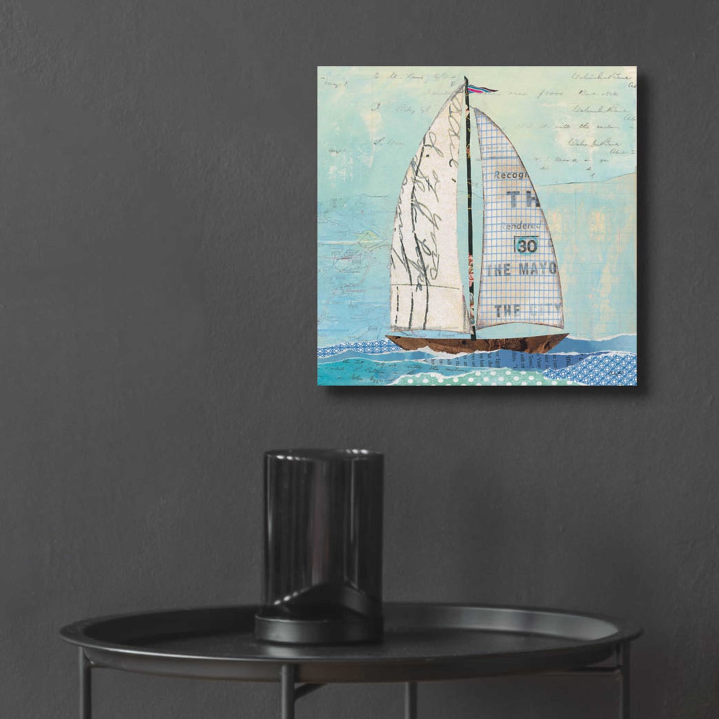 Epic Art 'At the Regatta III Sail Sq' by Courtney Prahl, Acrylic Glass Wall Art,12x12