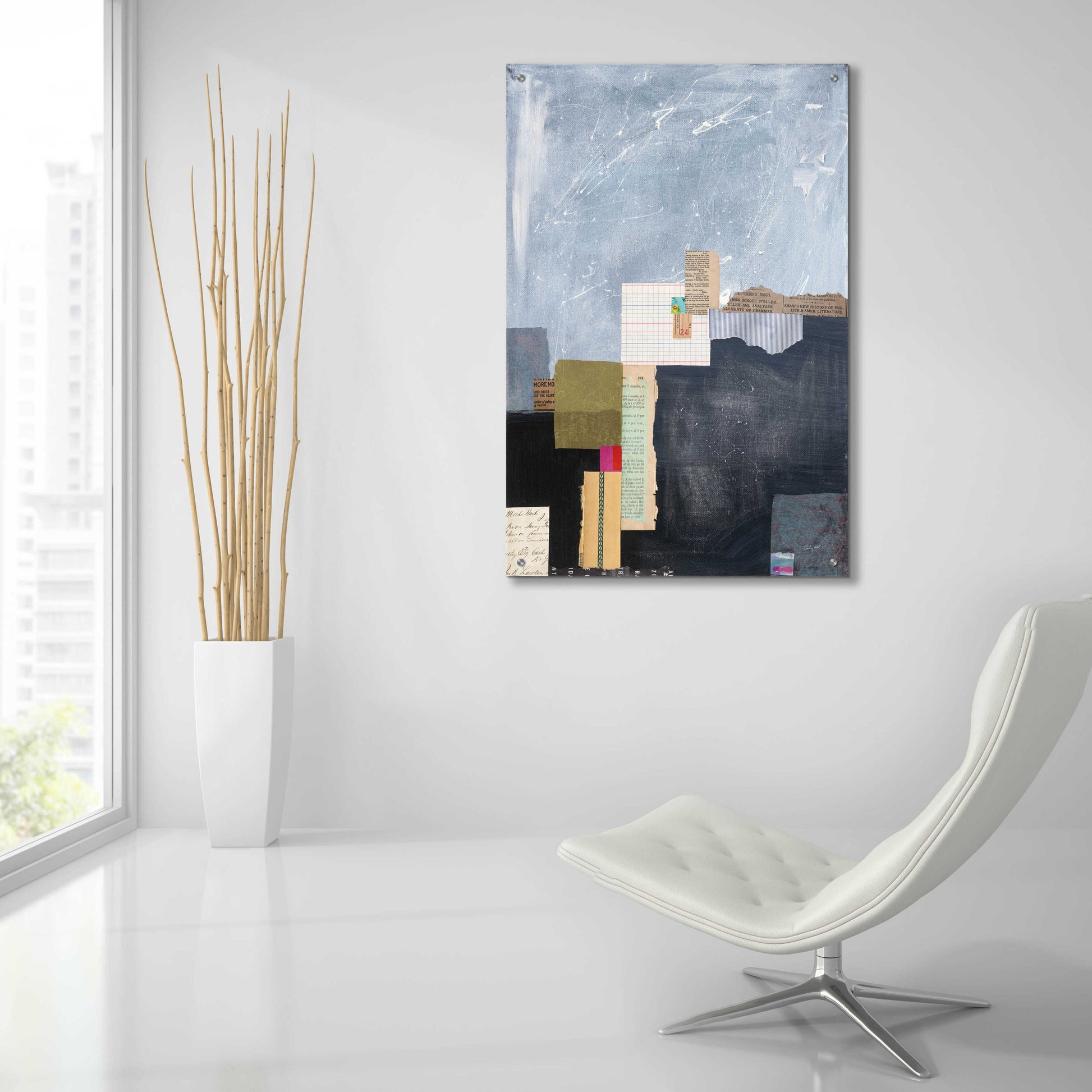 Epic Art 'Block Abstract I v2' by Courtney Prahl, Acrylic Glass Wall Art,24x36