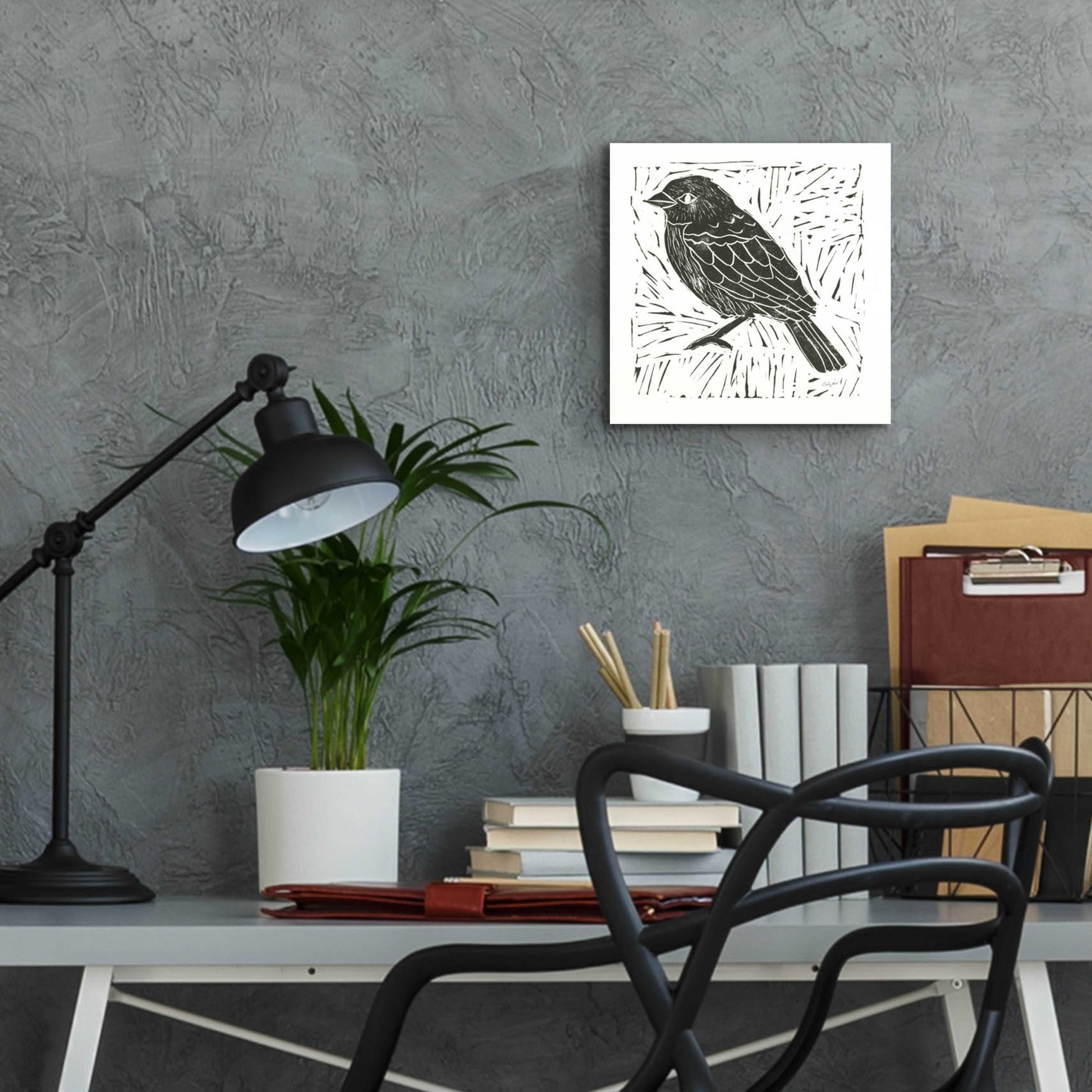 Epic Art 'Bird Element I' by Courtney Prahl, Acrylic Glass Wall Art,12x12