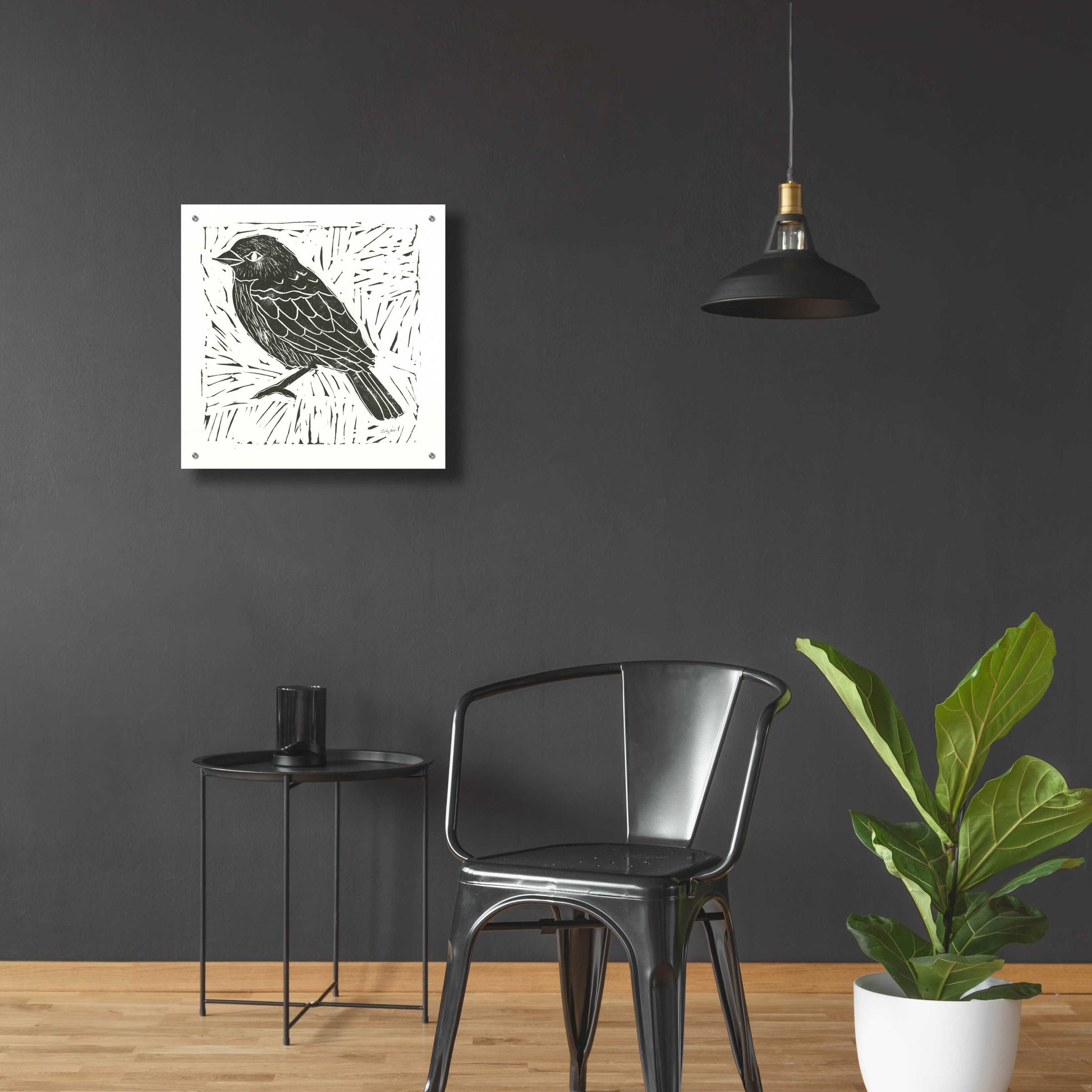 Epic Art 'Bird Element I' by Courtney Prahl, Acrylic Glass Wall Art,24x24