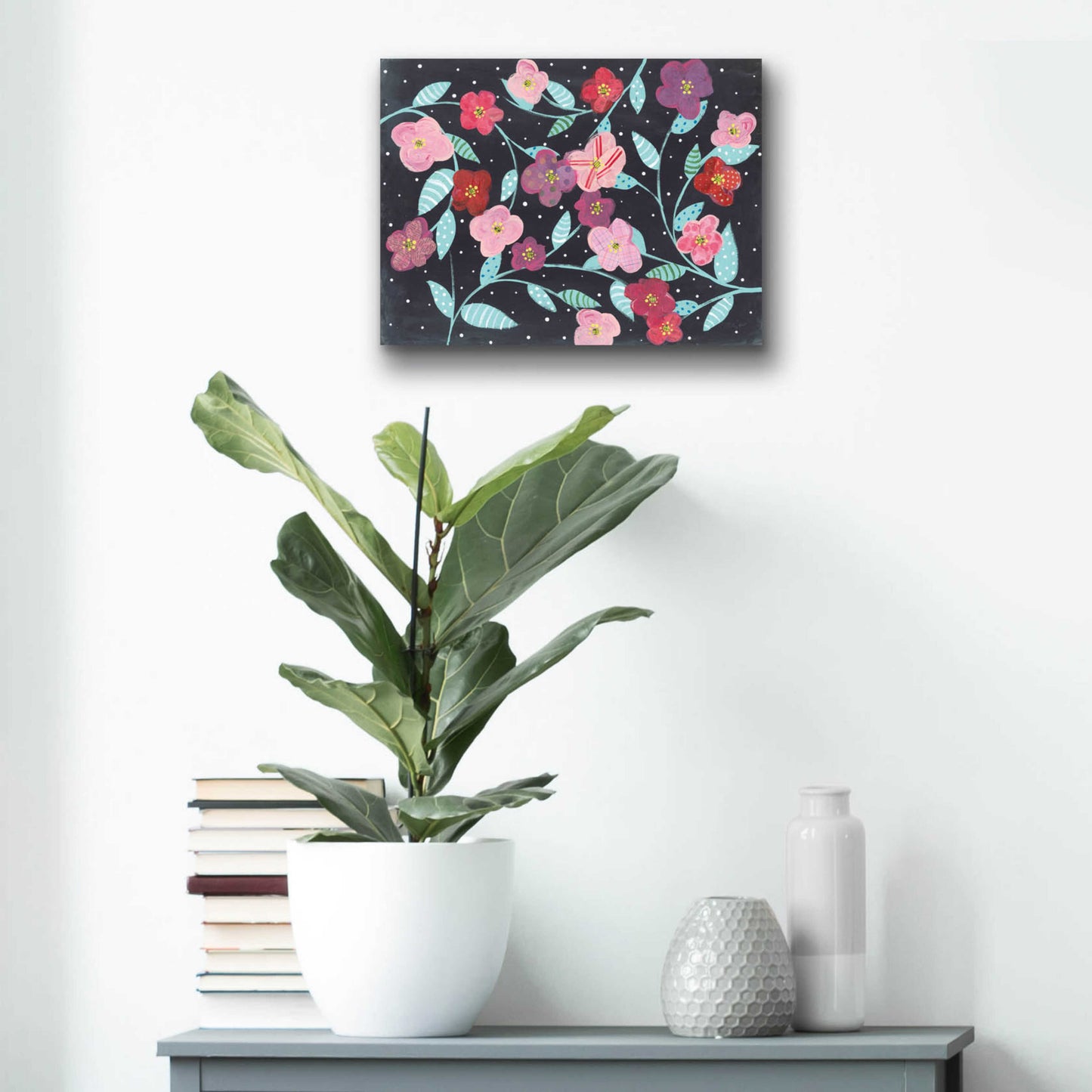 Epic Art 'Wall Flowers' by Courtney Prahl, Acrylic Glass Wall Art,16x12