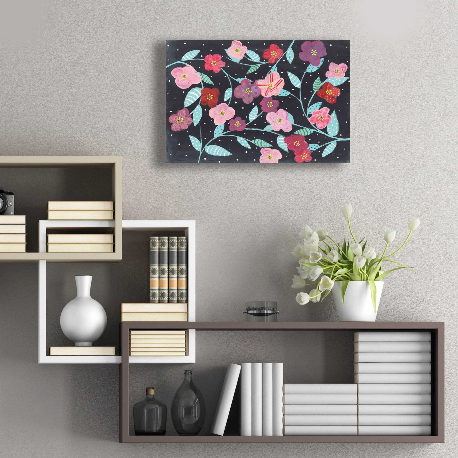 Epic Art 'Wall Flowers' by Courtney Prahl, Acrylic Glass Wall Art,24x16