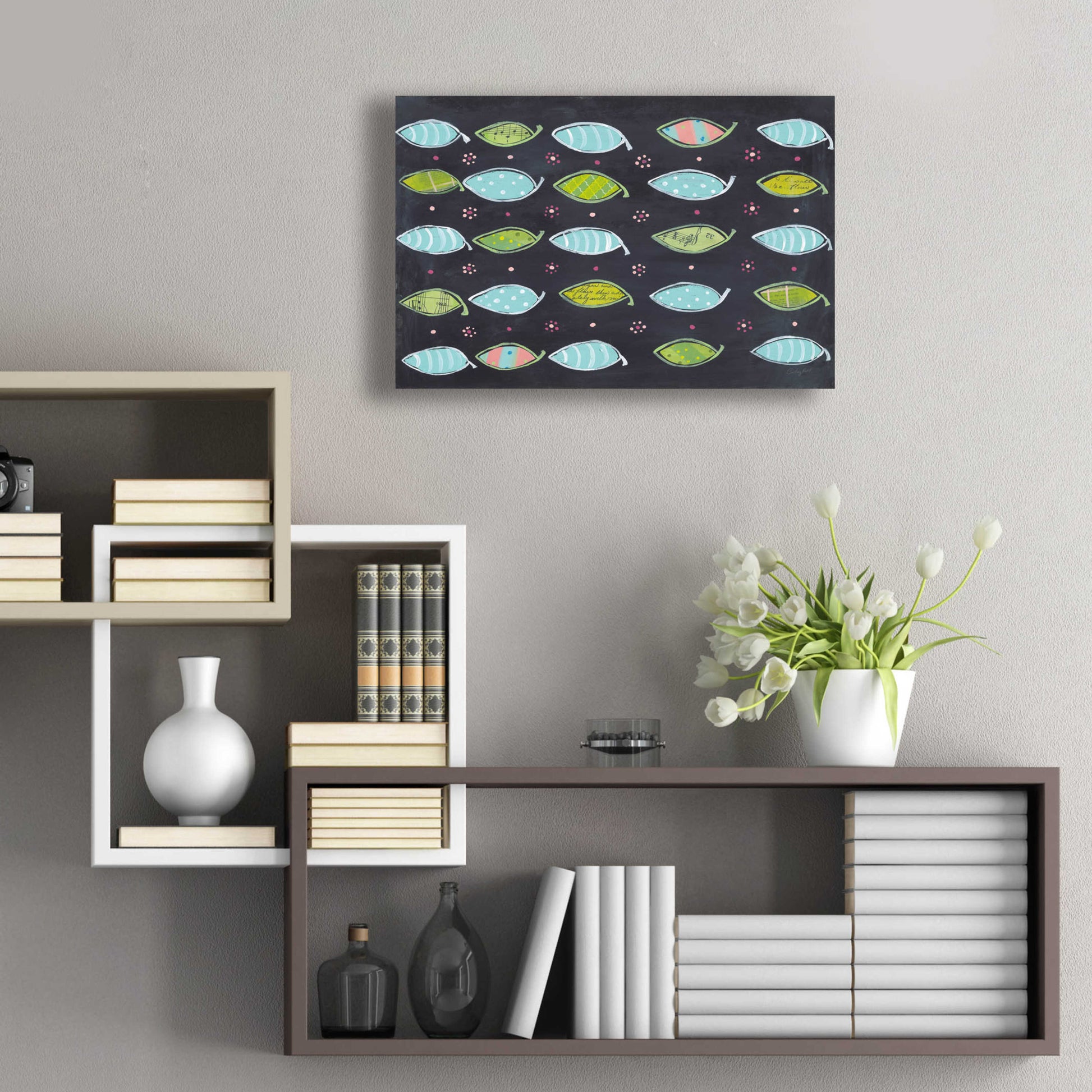 Epic Art 'Looks Like Fish' by Courtney Prahl, Acrylic Glass Wall Art,24x16