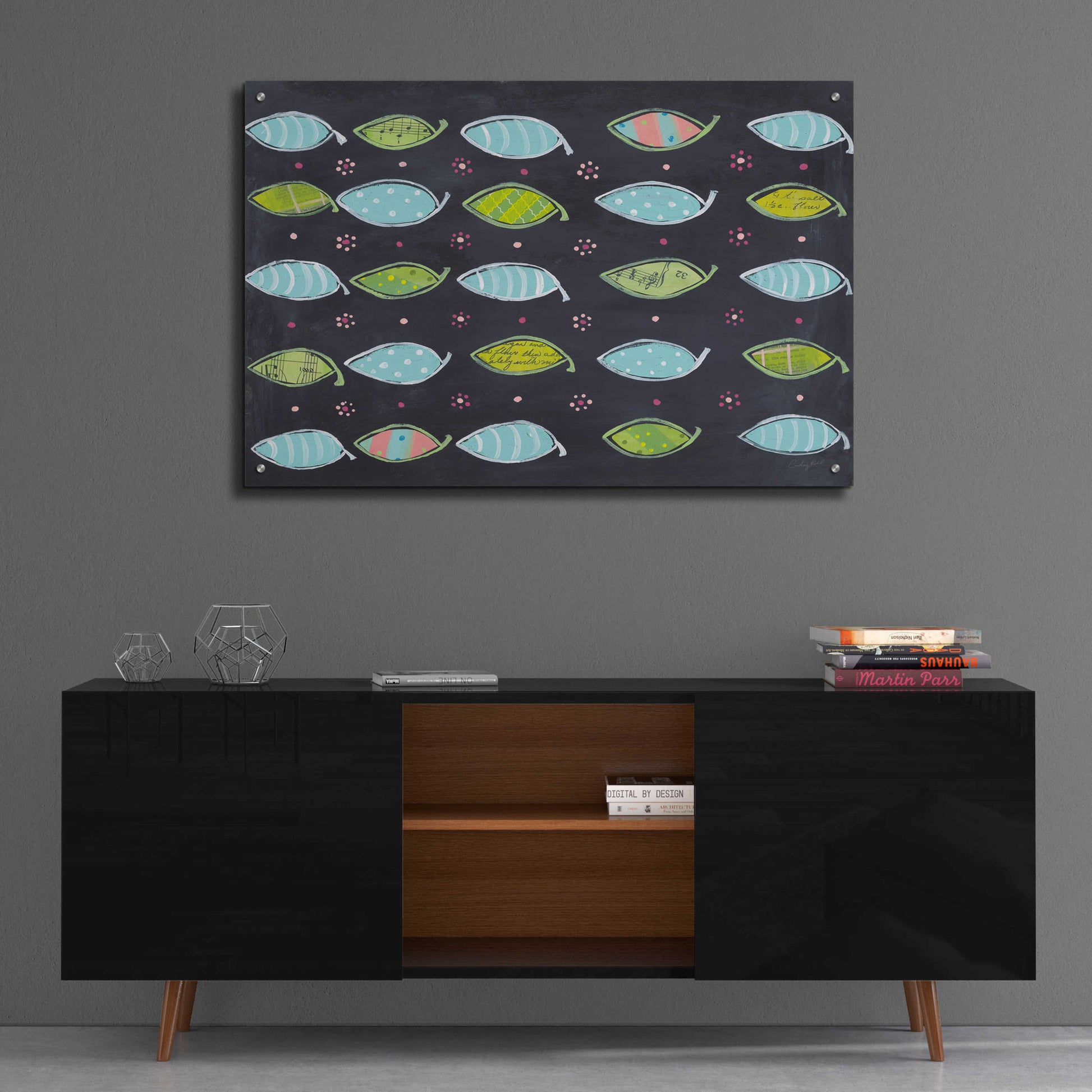 Epic Art 'Looks Like Fish' by Courtney Prahl, Acrylic Glass Wall Art,36x24