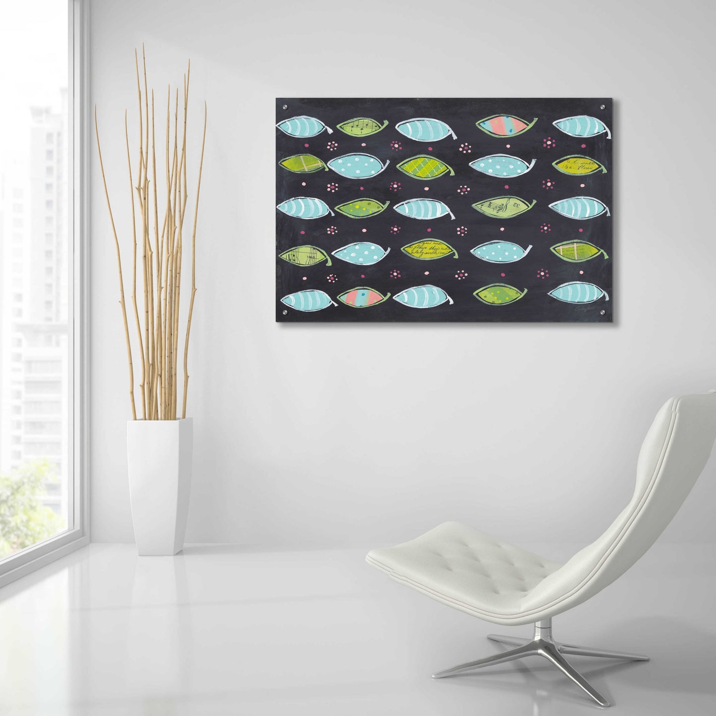 Epic Art 'Looks Like Fish' by Courtney Prahl, Acrylic Glass Wall Art,36x24