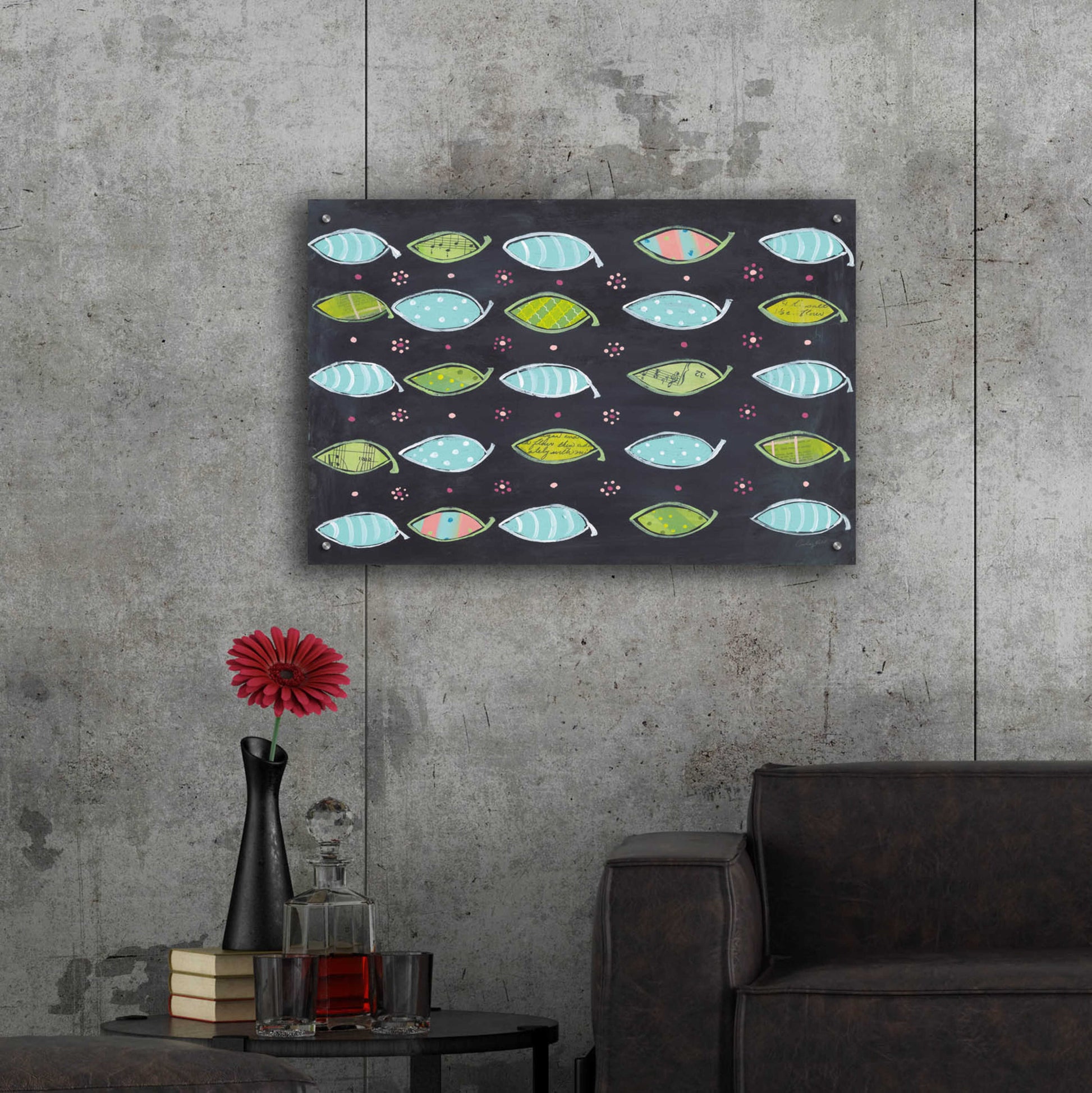 Epic Art 'Looks Like Fish' by Courtney Prahl, Acrylic Glass Wall Art,36x24