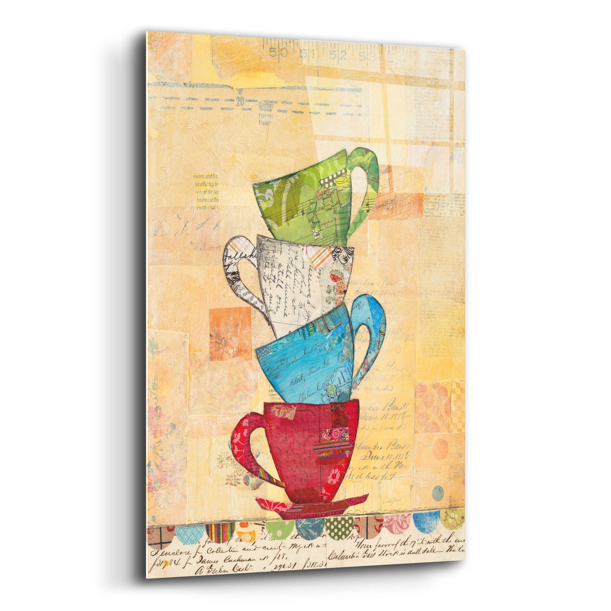 Epic Art 'Come for Tea Orange' by Courtney Prahl, Acrylic Glass Wall Art,12x16