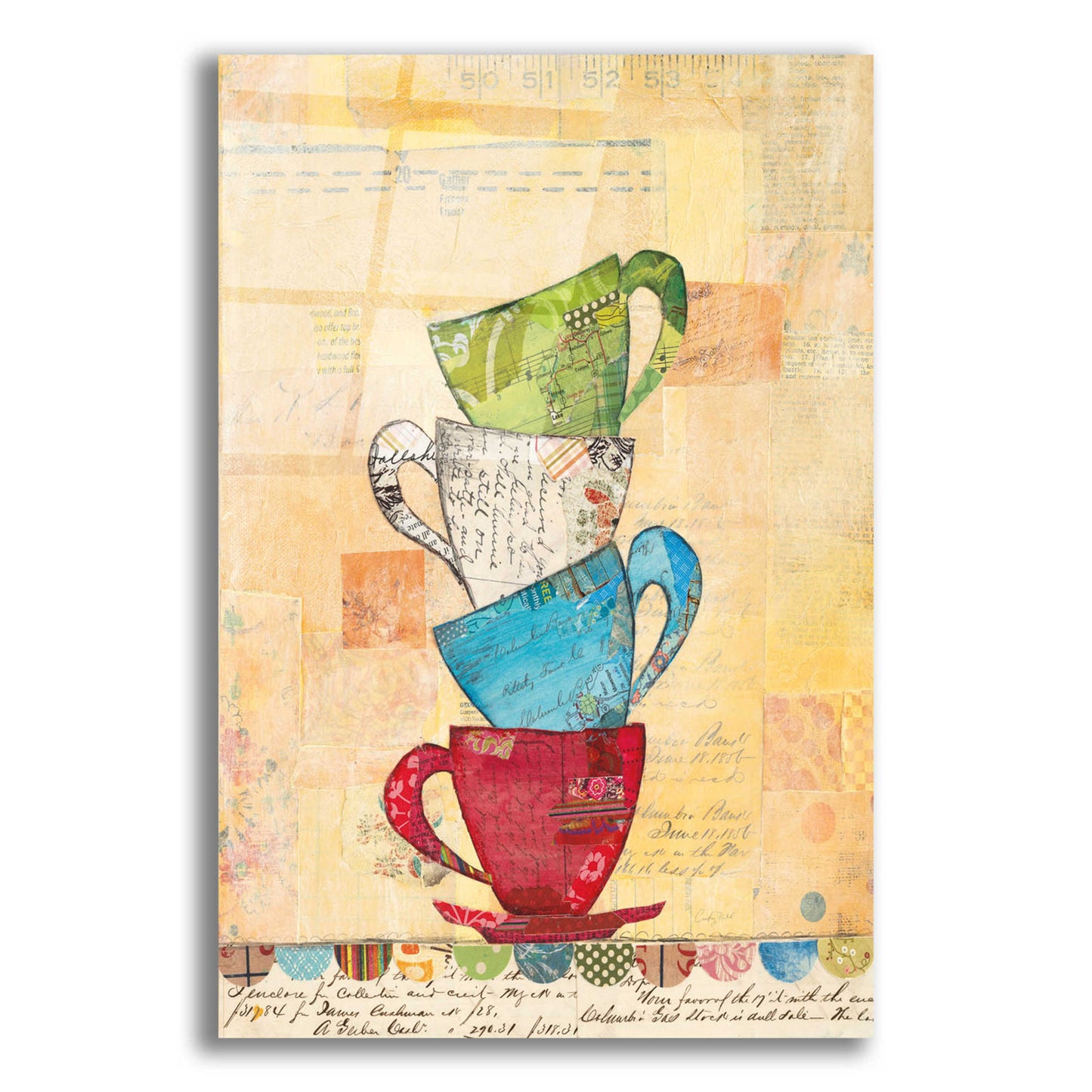 Epic Art 'Come for Tea Orange' by Courtney Prahl, Acrylic Glass Wall Art,12x16