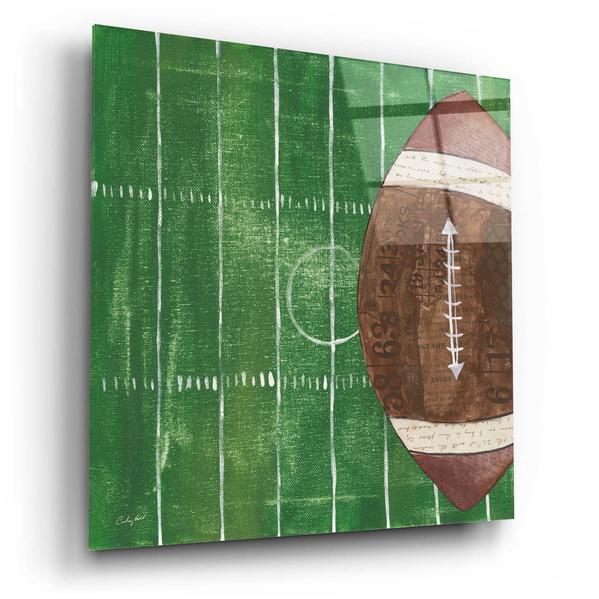 Epic Art 'On the Field I' by Courtney Prahl, Acrylic Glass Wall Art,12x12