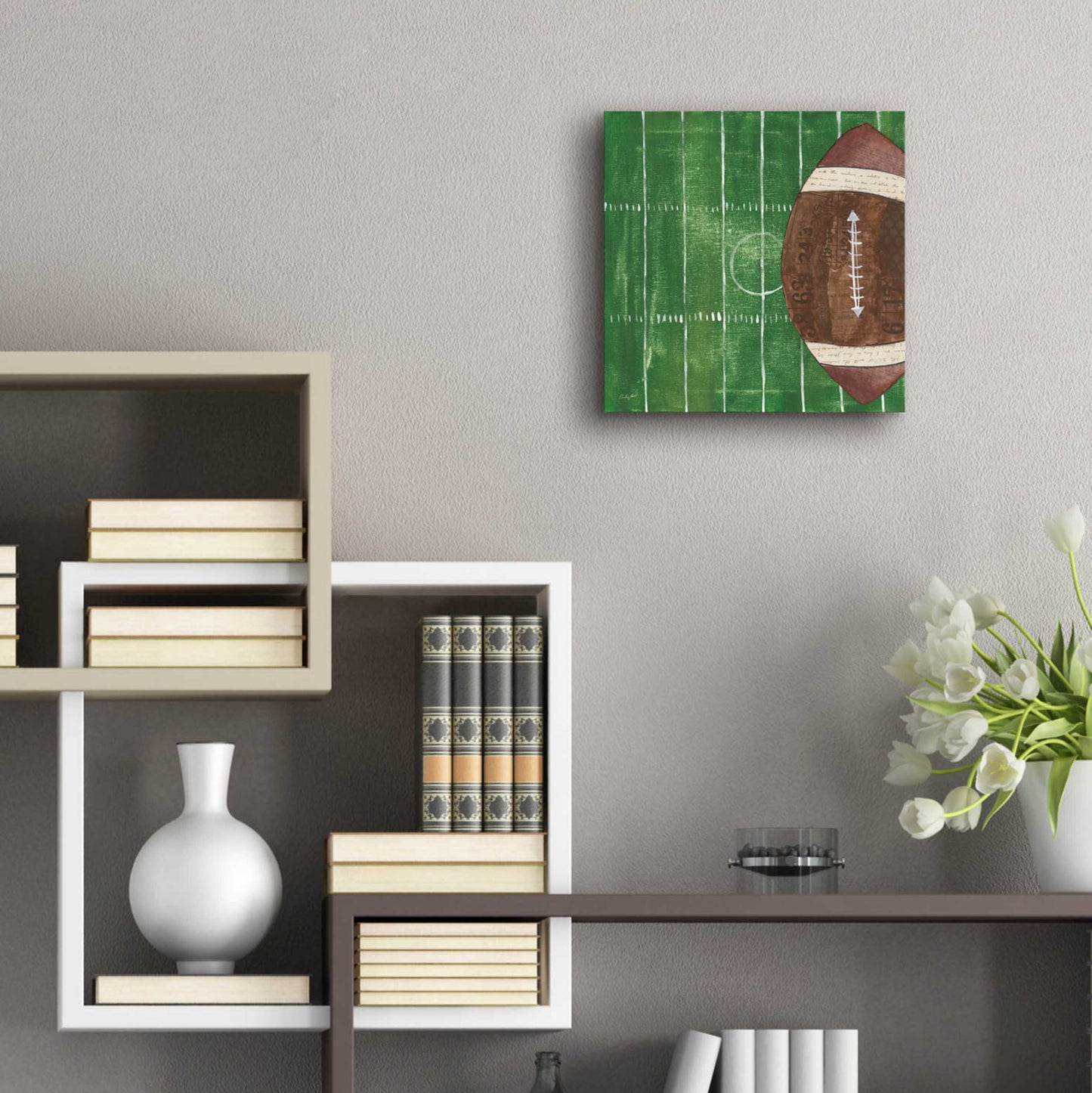 Epic Art 'On the Field I' by Courtney Prahl, Acrylic Glass Wall Art,12x12