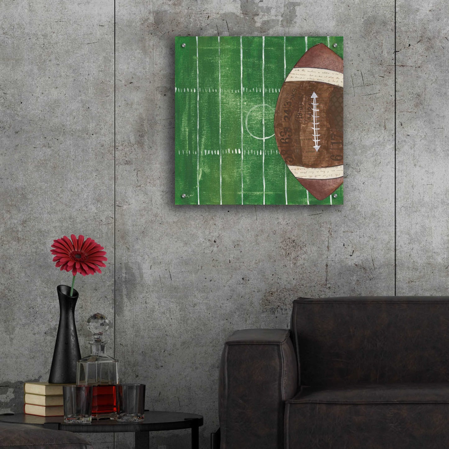 Epic Art 'On the Field I' by Courtney Prahl, Acrylic Glass Wall Art,24x24