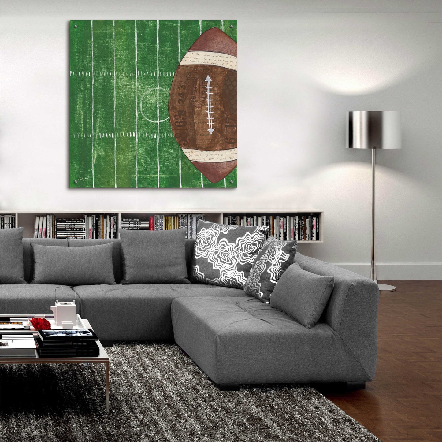 Epic Art 'On the Field I' by Courtney Prahl, Acrylic Glass Wall Art,36x36