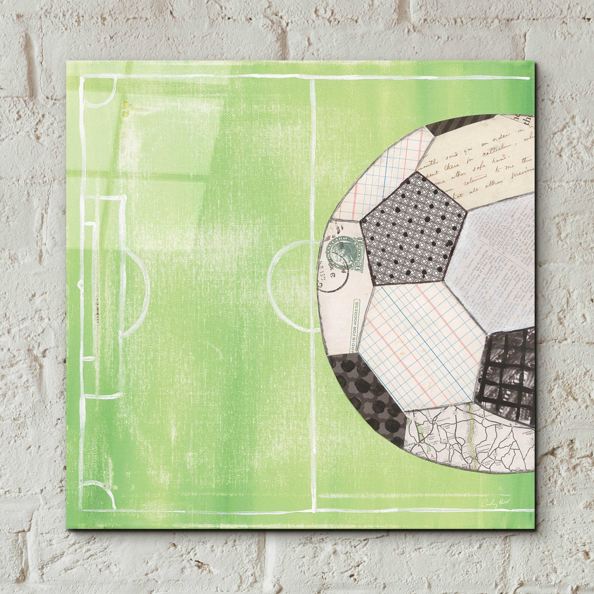 Epic Art 'On the Field IV' by Courtney Prahl, Acrylic Glass Wall Art,12x12