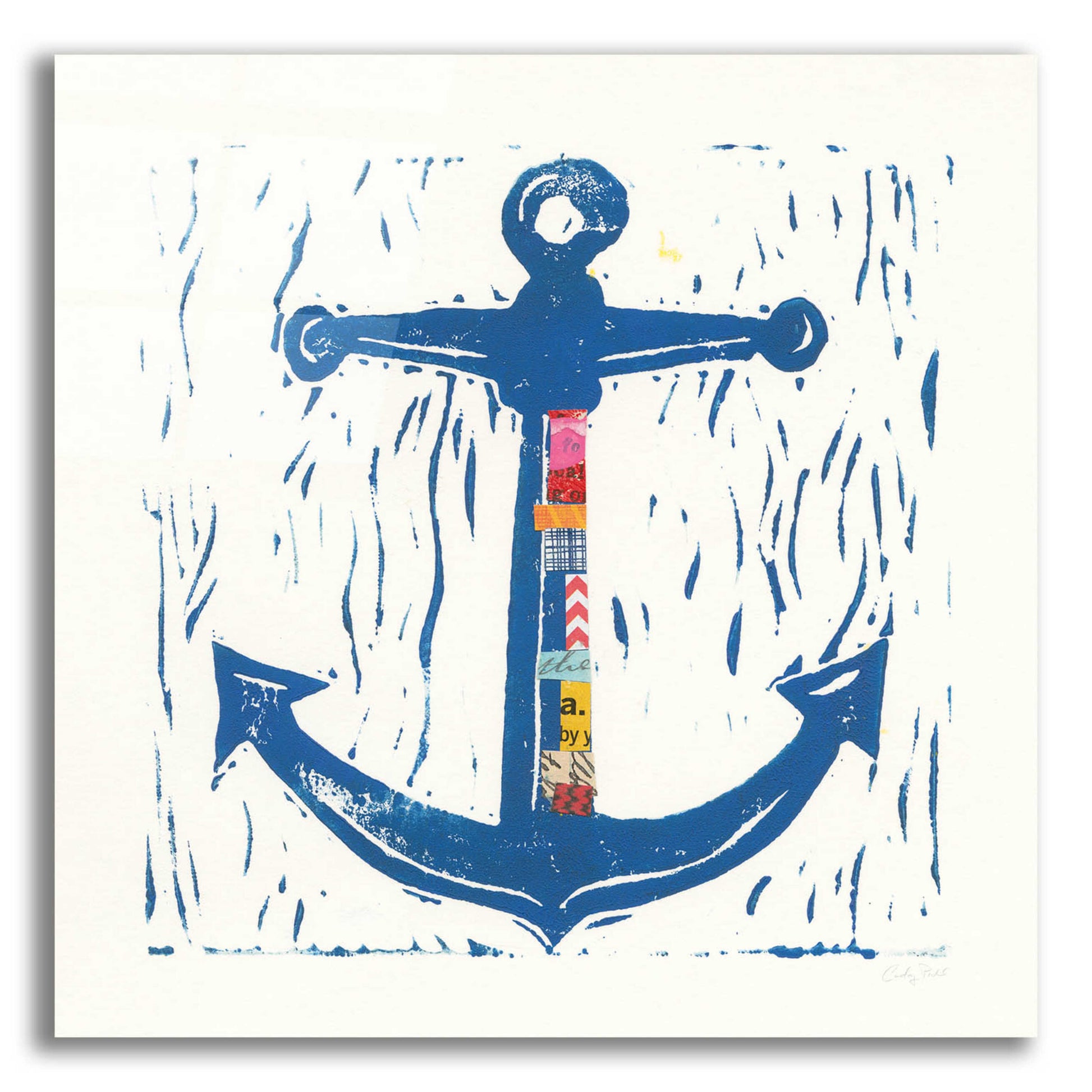 Epic Art 'Nautical Collage III' by Courtney Prahl, Acrylic Glass Wall Art,12x12