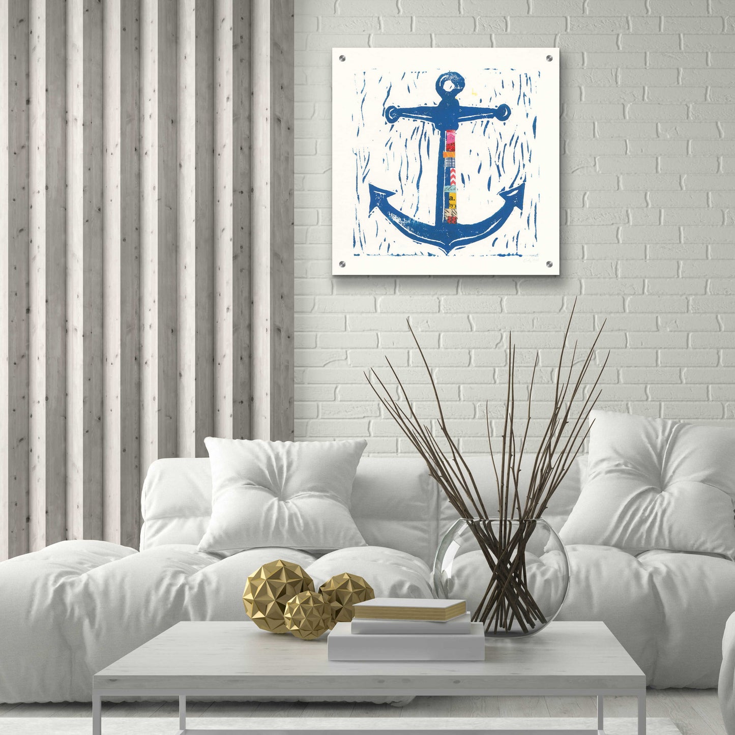 Epic Art 'Nautical Collage III' by Courtney Prahl, Acrylic Glass Wall Art,24x24